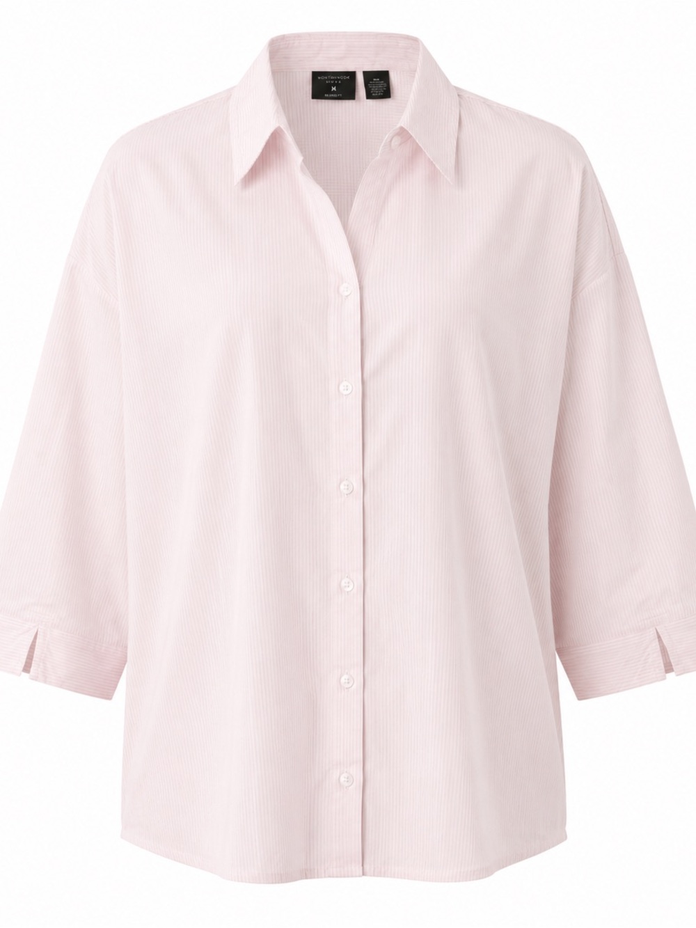Mountain Lake PJ Top/ Leisure shirt Women’s, 20W. 100% cotton pink/white stripe.